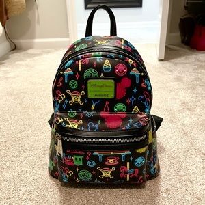 RARE! Disney Parks Neon Loungefly Backpack